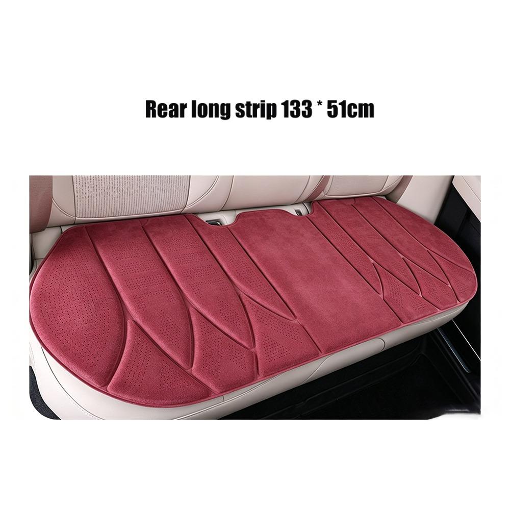 Stitched Car Seat Cushion Microfiber Faux Suede Seat Protector Auto Seat Cover Universal