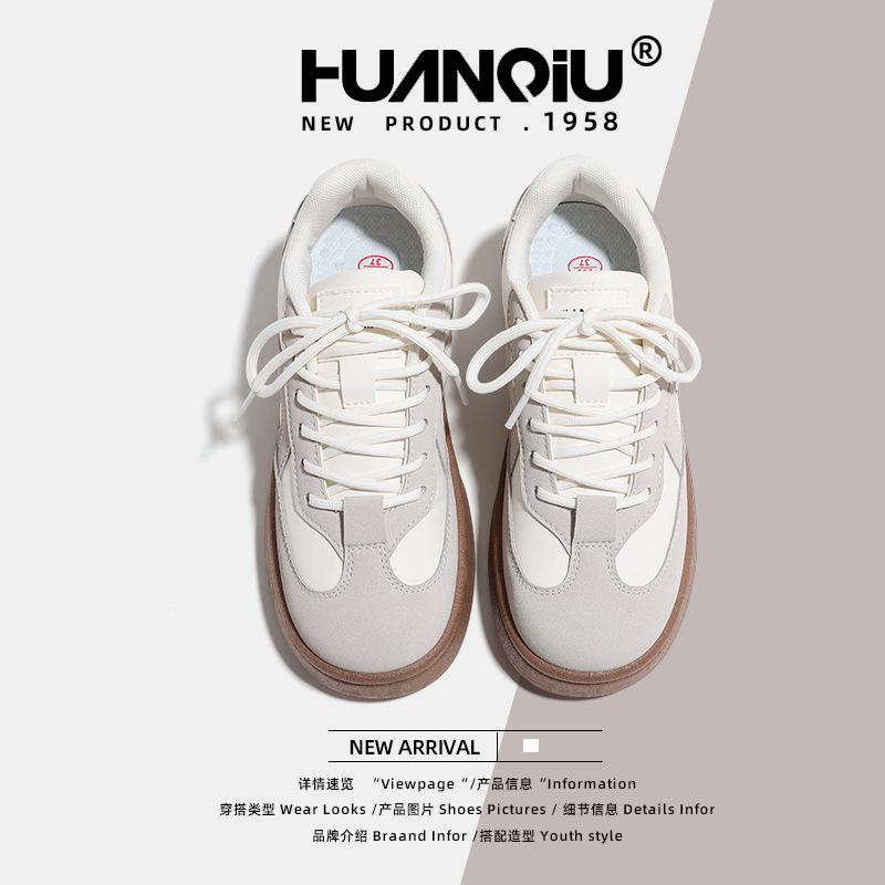 Global Platform German Training Shoes Women's 2025 Spring Breathable Shoes Versatile Casual Niche Board Shoes KMXFX8019