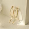 Korean Stylish Cross Arc Long Drop Earrings for Women Fashion Simple Hanging Dangling Earrings Jewelry Female Christmas Gift