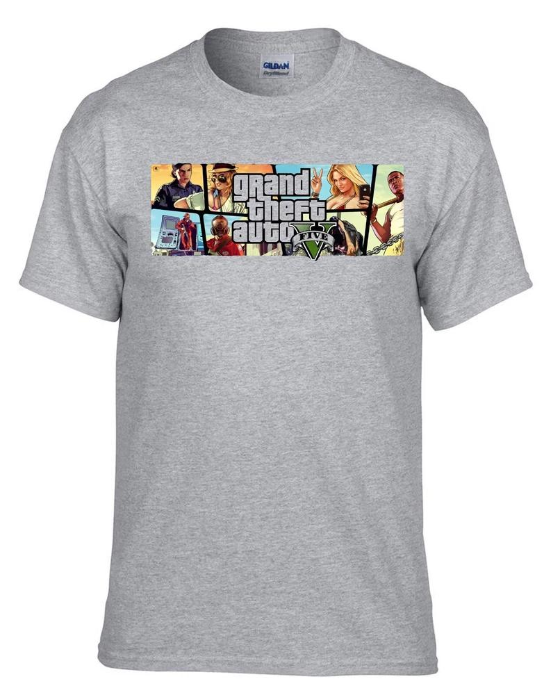 Gta V Gta 5 Grand Theft Auto 5 Rockstar Sanandreas Gray Tshirt 288grey S