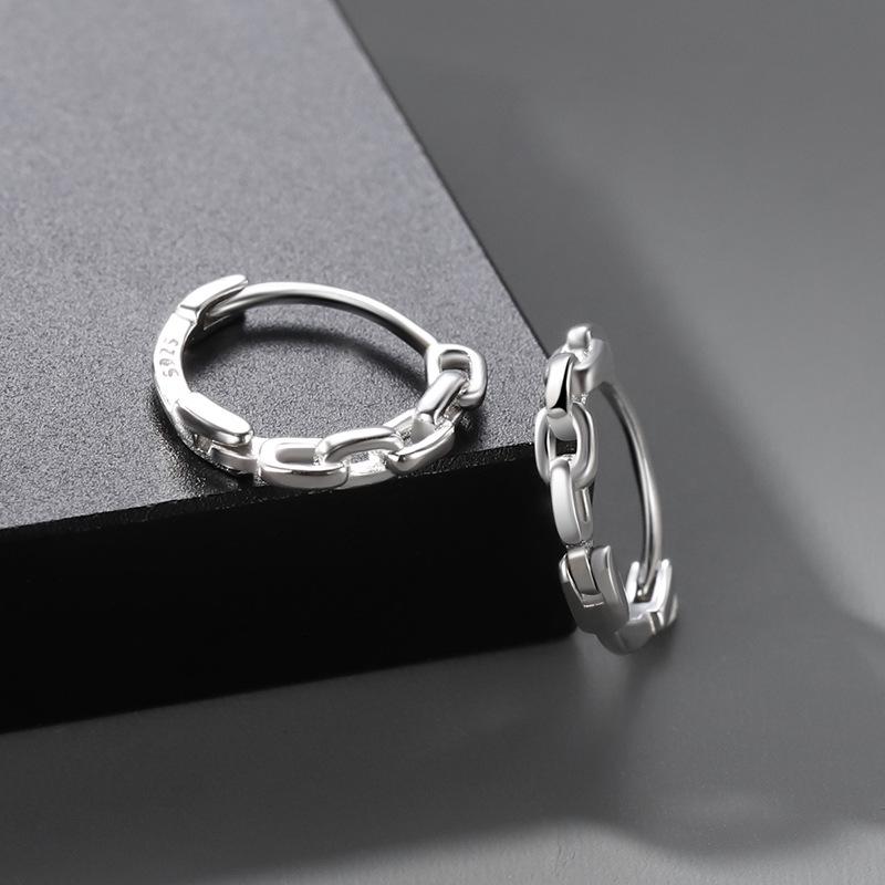 Men's Trendy Stud Earrings: Minimalist European & American Hip-Hop Hoops