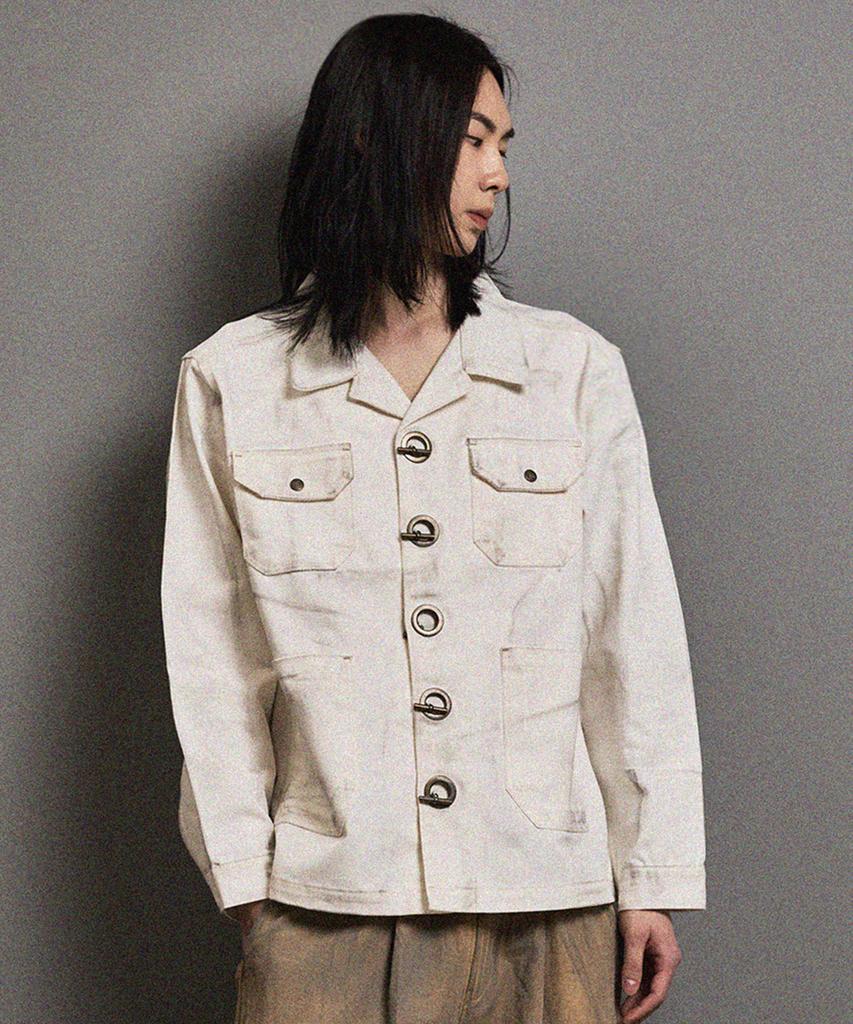 Ffeff Studio Cornmill Dirty Wash Denim Jacket (Ivory)