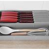 Expandable Knife Organizer Adjustable Compact Flatware Cutlery Tray Kitchen Drawer Knife Block for Cooking Utensils