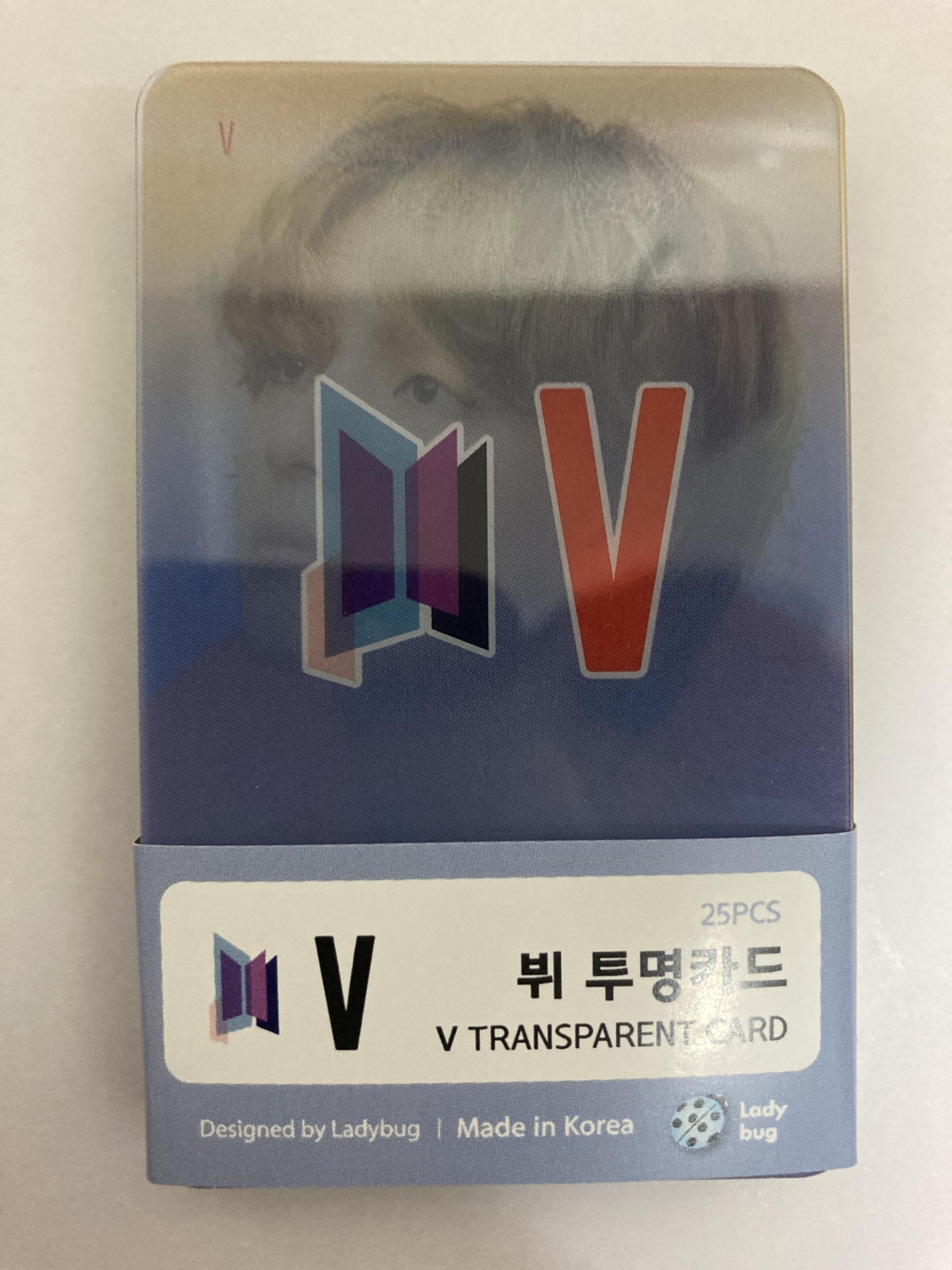 

V Tete Goods 25 Clear Photo Cards Bangtan Bangtan Boys Transparent Trading Card Poka (V 1) [Item]