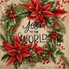 Christmas Cushion Covers 18x18 Inch Linen Red Red Bird Flower Pillow Covers Christmas Decorations For Sofa Bed Farmhouse Winter