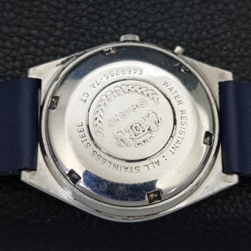 VINTAGE ORIENT AUTOMATIC 46941 JAPAN MENS BLUE COLOR DIAL WATCH a700711-5 R204-a700711