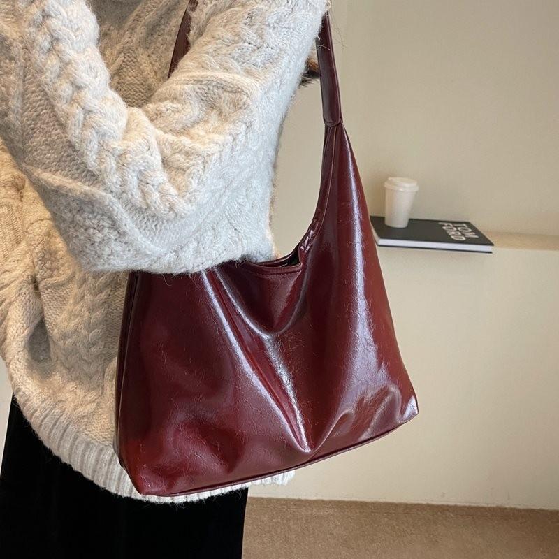 

Elegant Red Pu Leather Tote Bag For Women Perfect For Weddings And Daily Use
