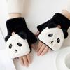 Flip Gloves Autumn Winter Gloves Apparel Accessories Cartoon Panda  Gloves Women  Flip Gloves