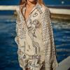 2025 Spring European Women's Casual Two-Piece Set: Loose Printed Shirt & Shorts