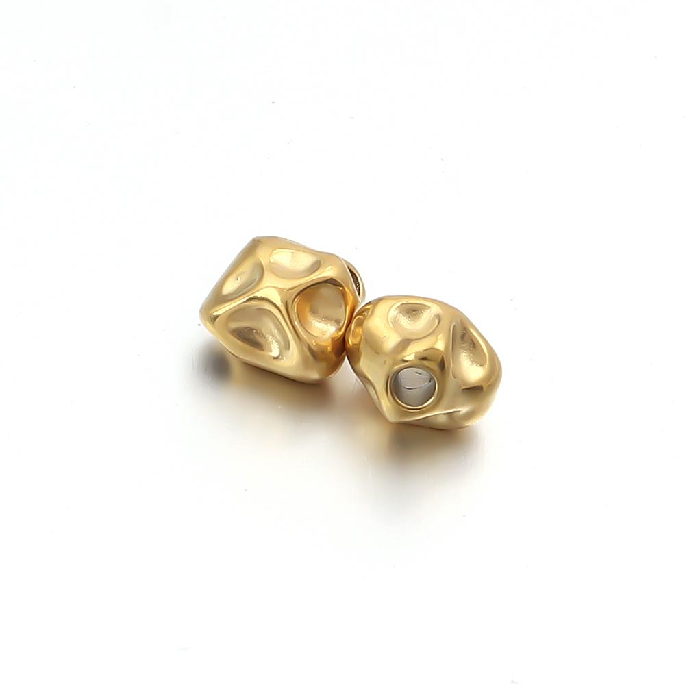5-10pcs Irregular Gold Color Stainless Steel Beads for Jewelry Making Meteorite Beads Spacer Beads DIY Bracelet Necklace