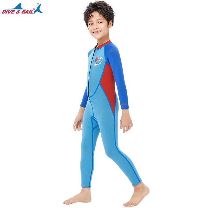 Kids 2.5mm Neoprene Wetsuit Full Body Long Sleeve Snorkeling Swimming Surfing Winter Fall