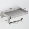 304 Stainless Steel Toilet Paper Holder with Phone Shelf