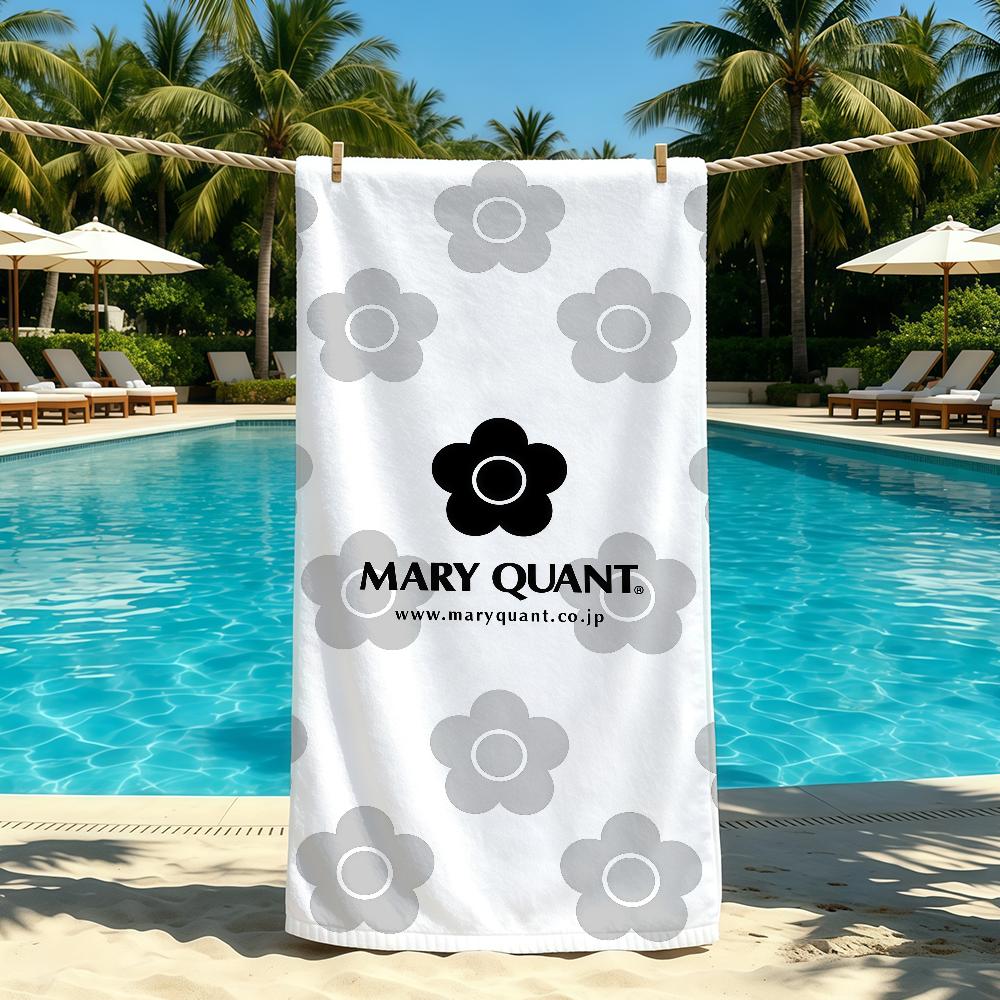 M-Mary Q-Quant Fashion Logo Towel For Outdoor Camping Beach Towel Super Absorbent Quick-Drying Summer Towel