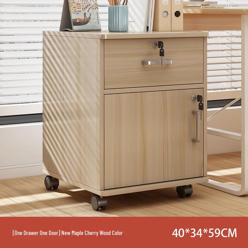 Multi-Layer Office Storage Cabinet with Lock and Drawers