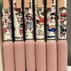 6Pcs Kawaii Crayon Shin-Chan Gel Pen Quick-Drying Black Ink Writing Smooth Soft Grip Pen Cute Student Stationery Office Supplies