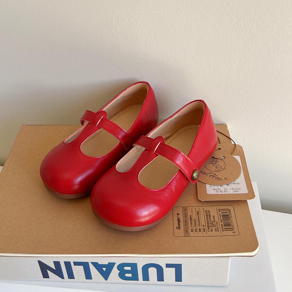 Children Spring/autumn New Girls Foreign Style All Vintage Leather Shoe Grandma Shallow Mouth Mary Jane Shoes Zapatos para niñas