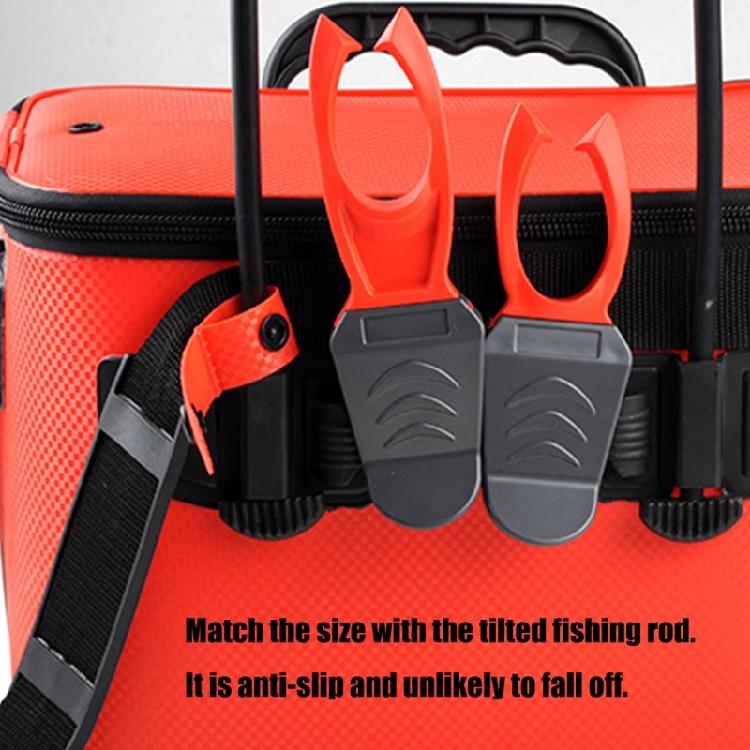 2pcs Fishing Bucket Rod Holder Features Soft Rubber Cushions Easyly Attachment Without Tool Durability Support