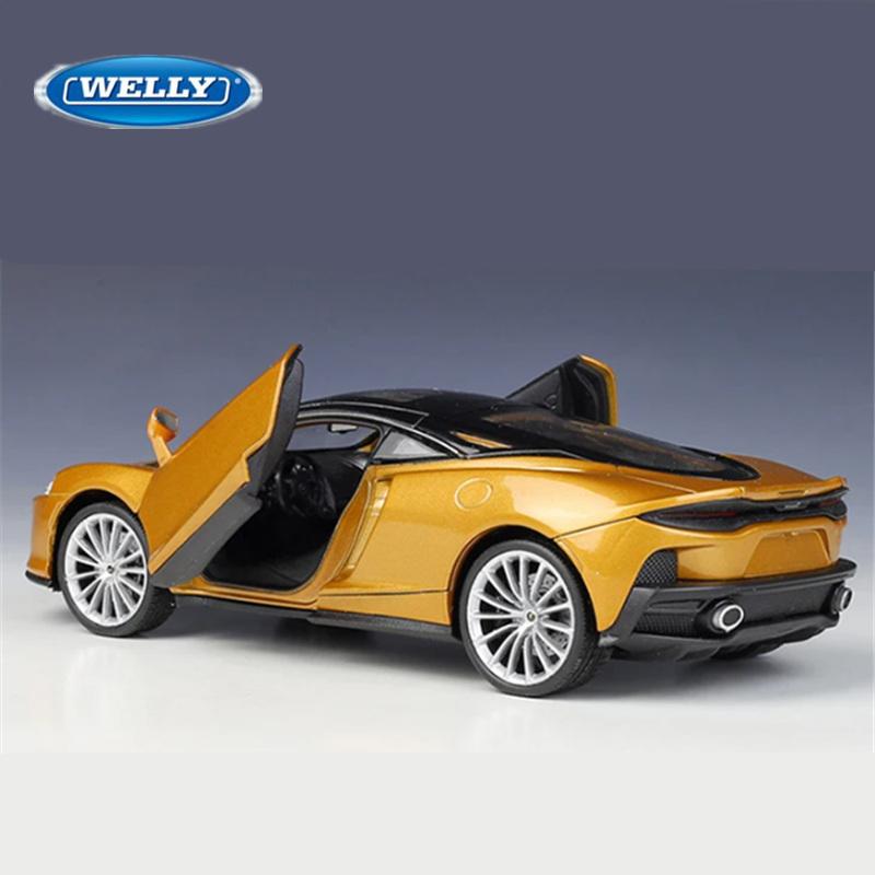 WELLY 1/24 McLaren GT Alloy Sports Car Model Diecasts Metal Racing Super Vehicles Car Model High Simulation Collection Kids Gift