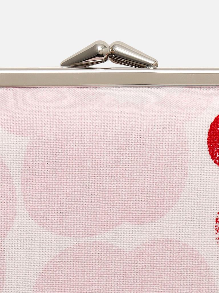 Marimekko Mini Unikko Haivahdys Puolikas Kukkaro Clasp Pouch, Women's, 52152259473821, Light Pink and Red