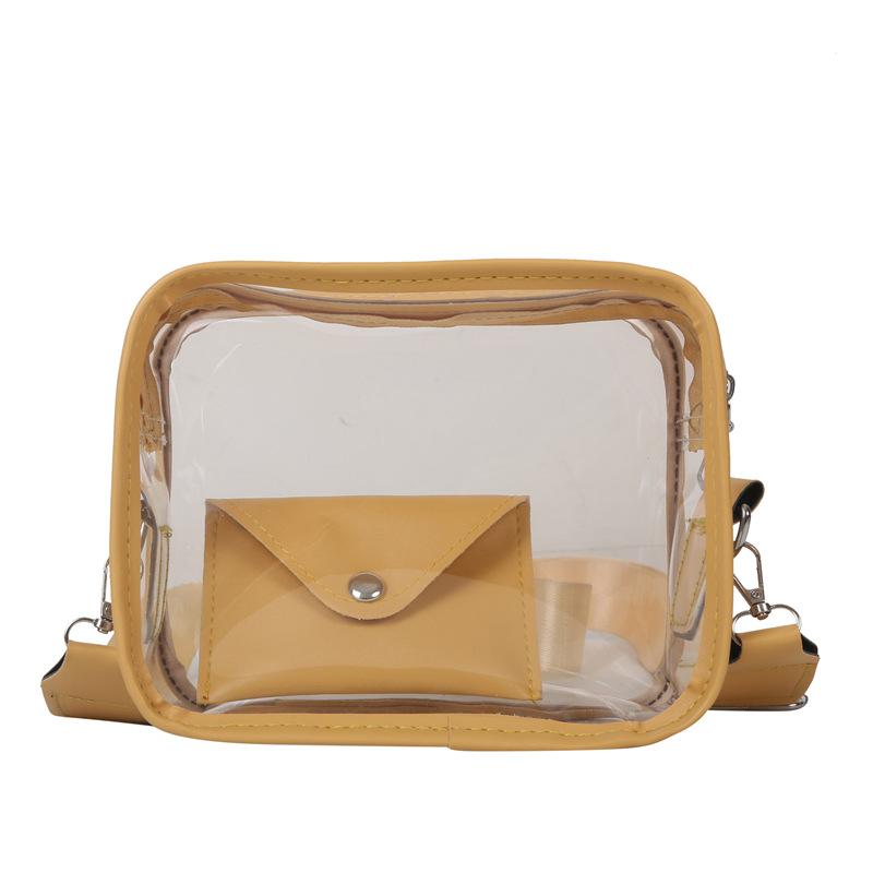 New broadband bag women's crossbody bag fashionable and casual small fresh shoulder envelope bag transparent jelly bag