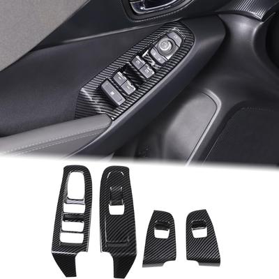 Aunginsy Türfenster Glashebetaste Bedienfeld Verkleidung Abdeckung Kompatibel mit Subaru Crosstrek 2023 2024 Auto Vordere & Hintere Tür Armlehne Fenstersteuerung