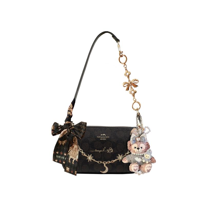 

COACH shoulder bag [Customized Bag] Nolita 19 Retro Classic Old Flower Silver Label Logo Galaxy Butterfly Dream Basic Package (Pack + Dust Bag) срібний