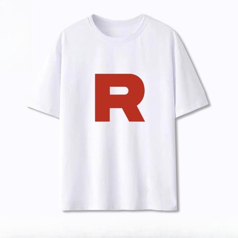 2026 Nowy Pok É Mon Animowany Zespół Rakietowy Kreskówka Nadruk T-shirt 2025 Lato Męski i Damski Duże Rozmiary