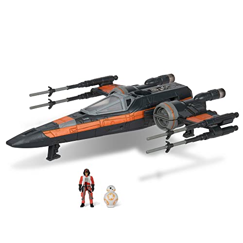 Star Wars Micro Galaxy Squadron Poe Dameron s T-70 X-Wing - 5-inch Starfighter-Class Vehicle with Two 1-inch Microfigure Accessories