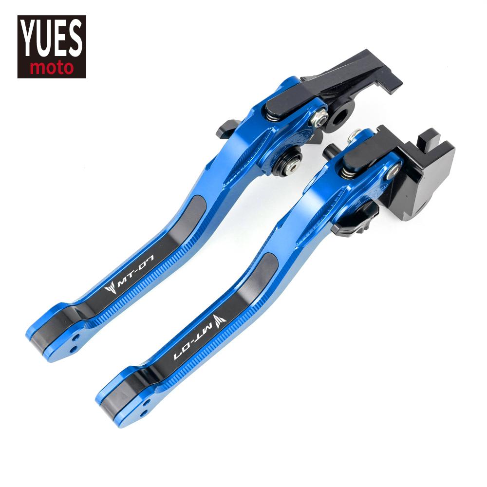 Motorcycle Accessories Short CNC Adjustable Brake Clutch Levers 3D Rhombus New Levers For Yamaha MT07 FZ07 MT