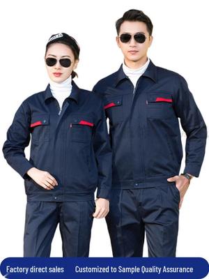 Men's Anti-static Workwear Set: Long-sleeve, Wear-resistant Suit for Spring and Autumn