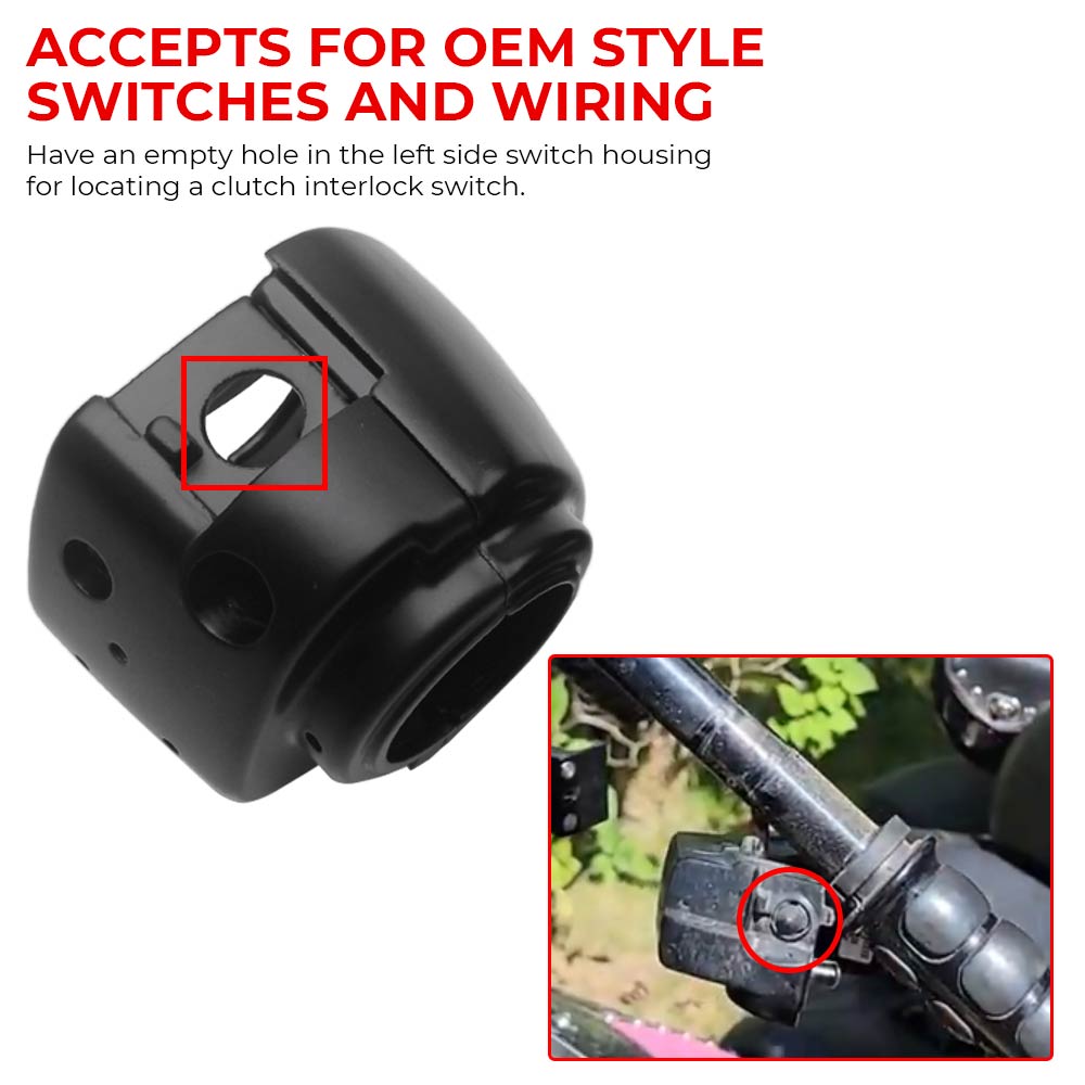 Handlebar Control Switch Housings Cover Kit Aluminum Black 1Pair Motorcycle For Harley Softail Standard FXST FXSTI 2001 - 2006