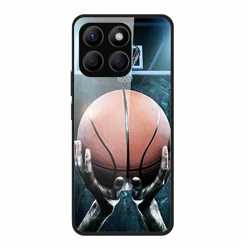 Glass Back Cover For Honor X8c Case X 8 c Soft Bumper Hard Tempered Glass Case For Honor X8c 4G Case HonorX8c X8 c X 8c 6.7" Bag