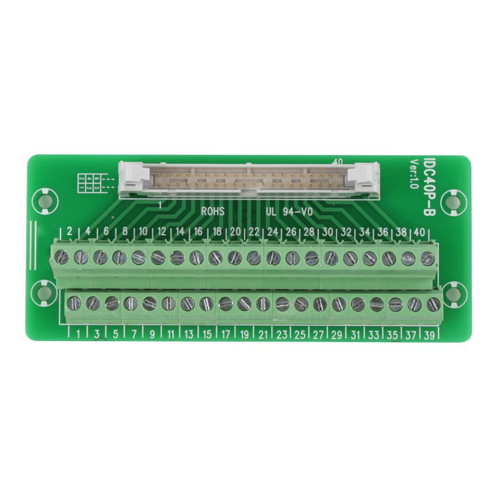 IDC40P 40Pin Male Header Breakout Board Terminal Block Connector PLC Interface with Bracket