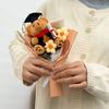 Mini Dr Bear Flower Bouquet Artificial Flowers Mother's Day Gift Flowers Handmade Knitting Flower for Graduation Birthday Decor
