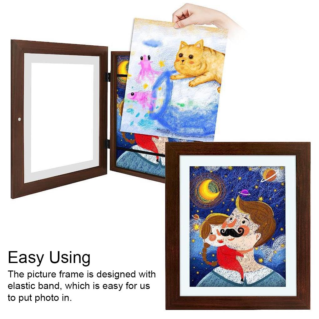 Wood Picture Frame Decorative Elastic Band Rectangular Wall-mounted Replacement Home Salon Gallery Artwork Frames