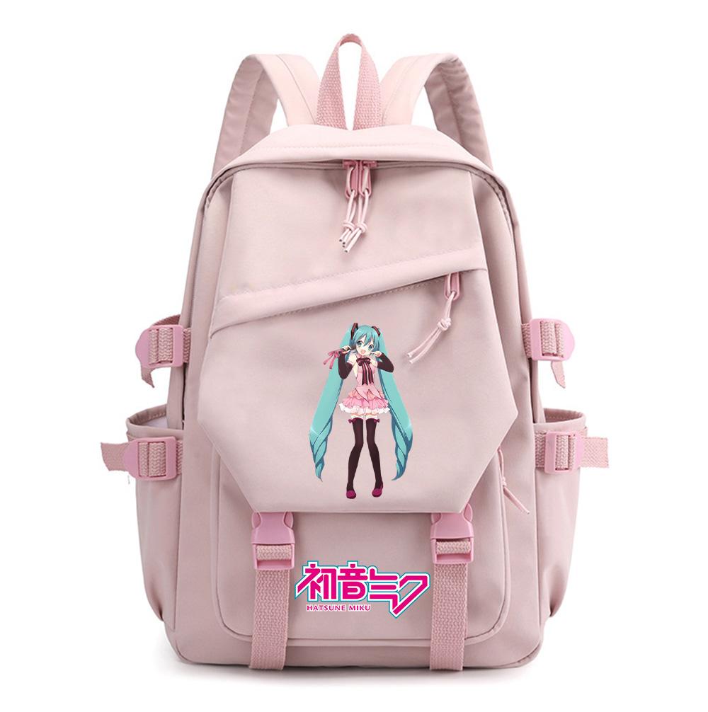 Anime Cartoon Hatsune Miku Printed Backpack for Teen Boy Gril Schoolbag Children Student Women Large Capacity Waterproof Travel Bag Kid Gift Mochila