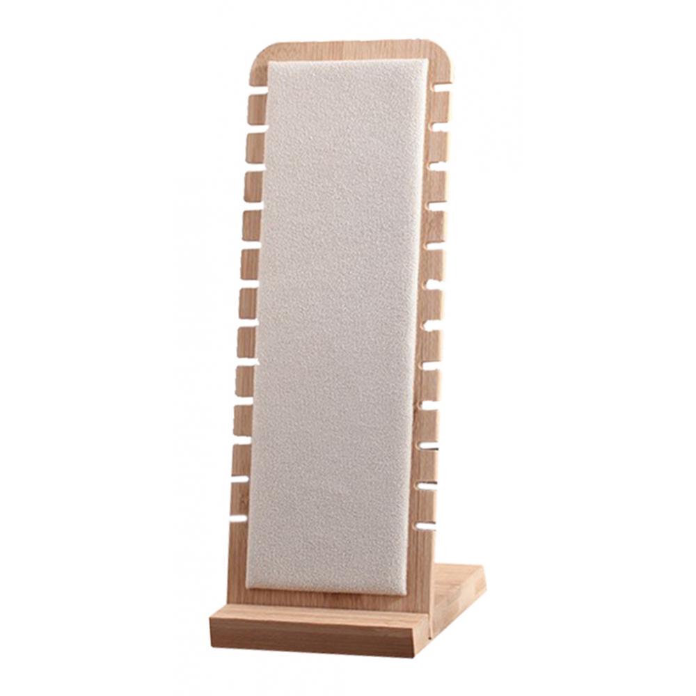 Jewelry Display Stand Necklace Earring Rings Organizer  White Leather