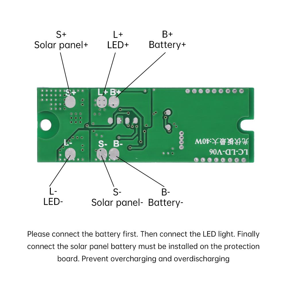 3.2-3.7V 40W High-power Solar Light Circuit Module Remote Control and Radar Human Body Induction Solar Street Light Driver Board