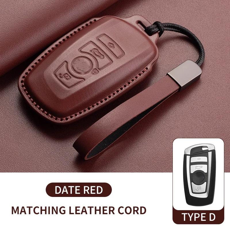 Leather Car Key Case Cover For BMW 3 4 5 6 Series X1 X2 X3 X4 X5 F10 F20 M3 M4 E34 E36 525 320i 2025 Key Shell Car Accessories
