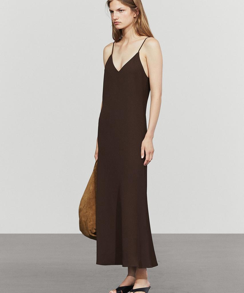 Masimodutti Fluid Satin Midi Dress