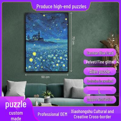 Bildungskarte Blau Erwachsenen-Puzzle - 500 oder 1000 Teile, Hoher Schwierigkeitsgrad, Kulturelles Kreatives Design