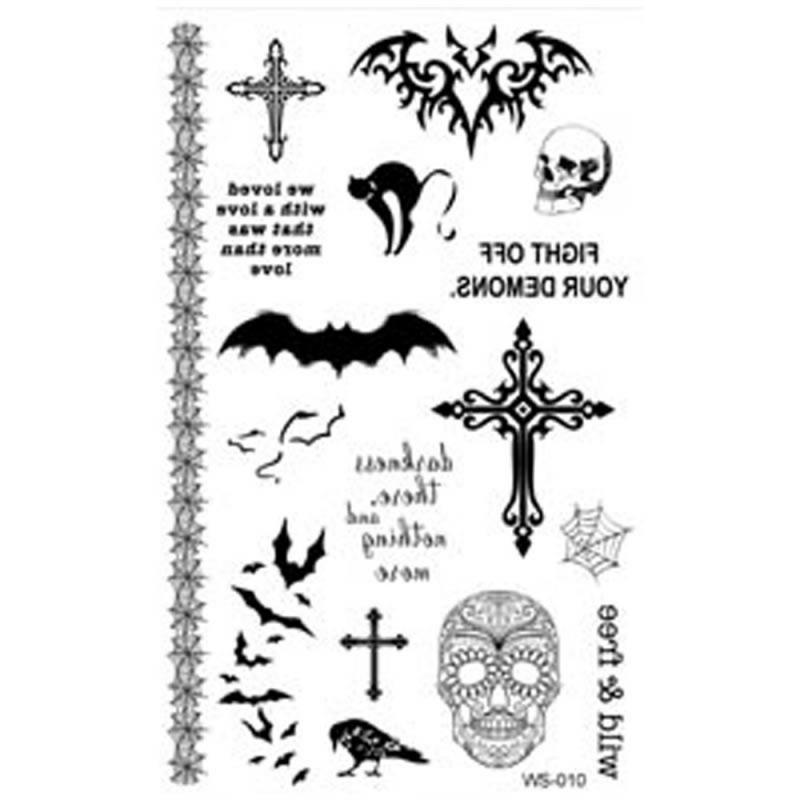Halloween Realistic Terror Wounds Tattoos Waterproof Tattoo Sticker With Fake Scab Blood Special Costume Small Neck Fake Tatoo