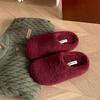 Women's Home Slippers Casual Plush Slippers for Women Winter Outerwear Flat Bottom Baotou Half Slippers Women Dames Muiltjes