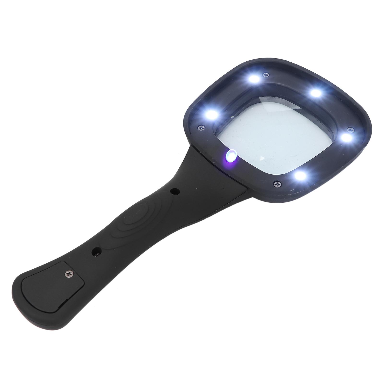 

Handheld Magnifying Glass 6 LED Illuminated Lighted Magnifier for Seniors Reading