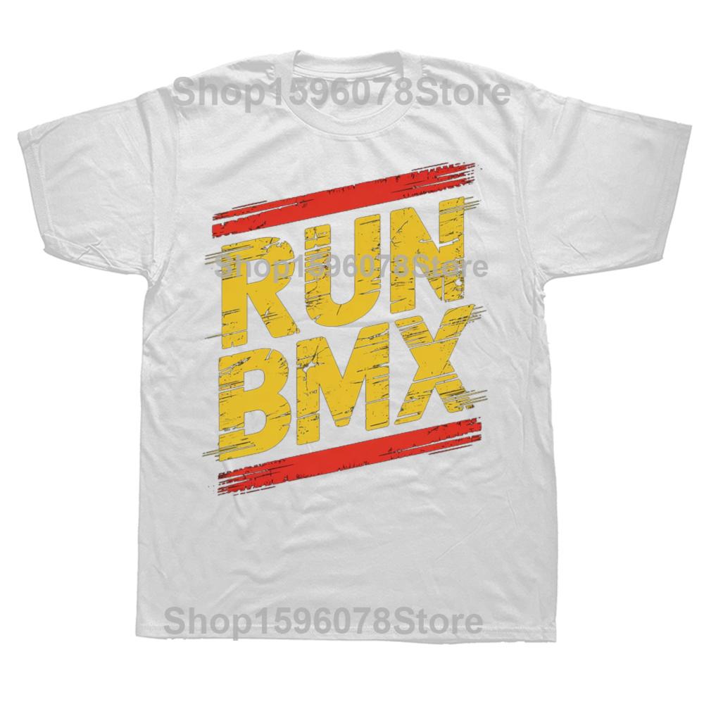 BMX Bike Bicycle Racing Gift Run BMX Graphic Tshirts Men Womens Fashion Casual Tshirt 100 Cotton Loose Oversized T Shirt