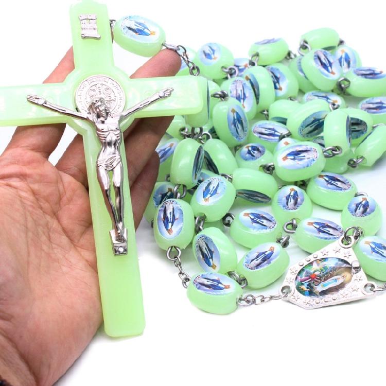 Catholic Angel Virgin Mary Rosary Beads Wall Hanging Rosary for Cross Necklace