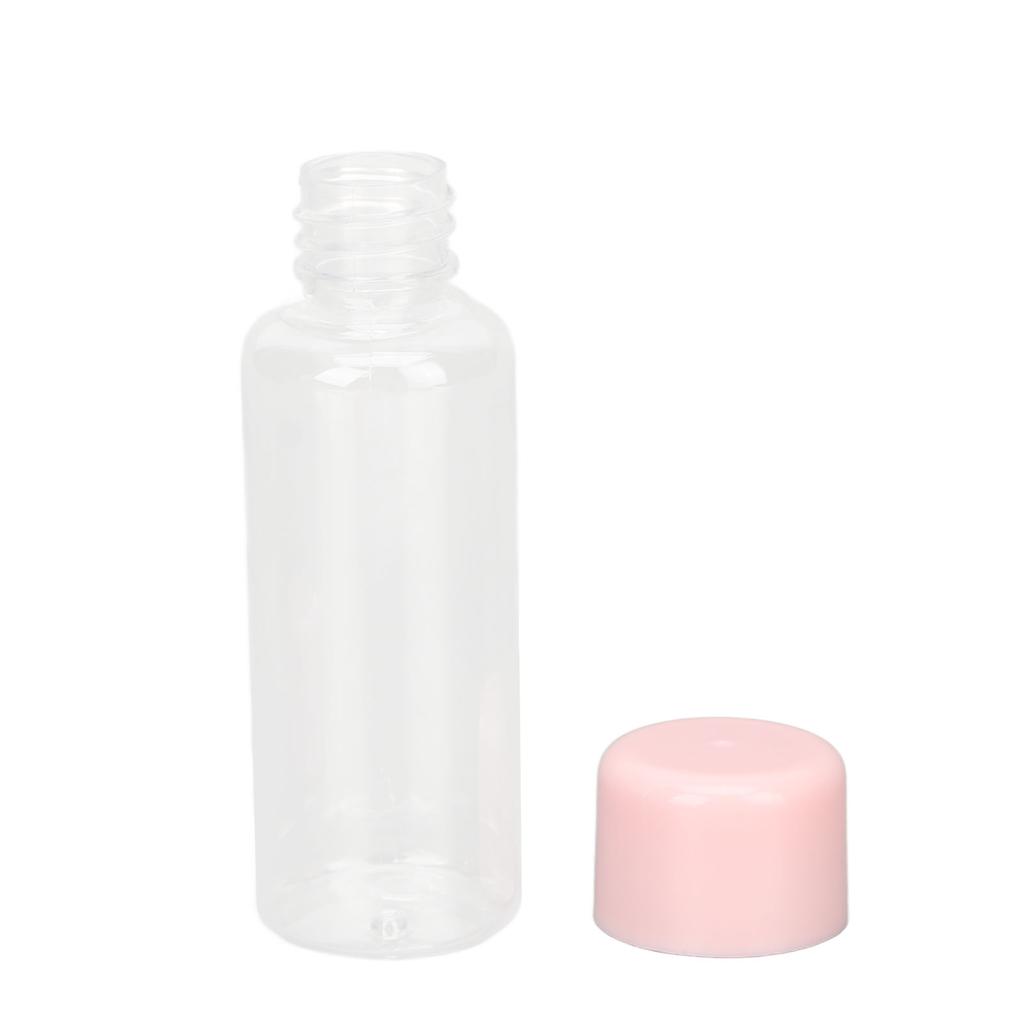 Travel Bottles Kit Clear Leakage Proof Empty Portable Toiletry Containers Set for Lotion Cream Shampoo Pink
