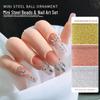 Gold and Silver Mini Steel Beads Set for Nail Art - 0.6mm Nail Accessories