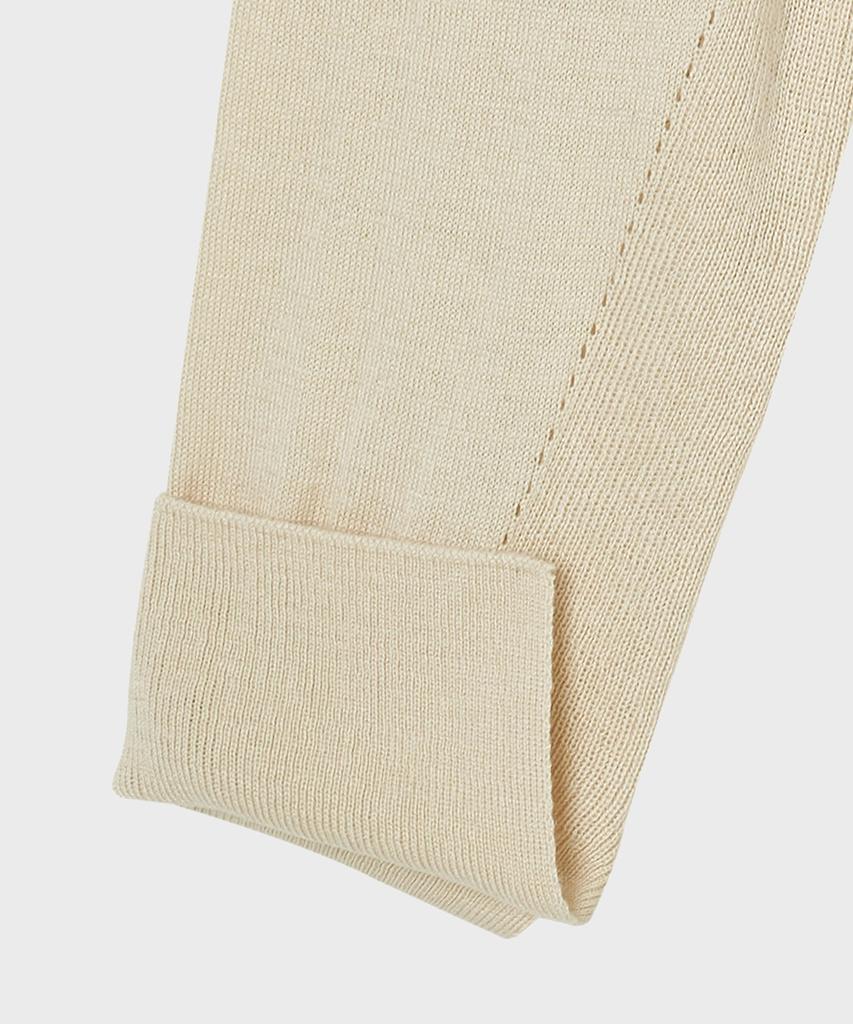 NOIRER Silk Slit Crewneck Knit (Ivory)