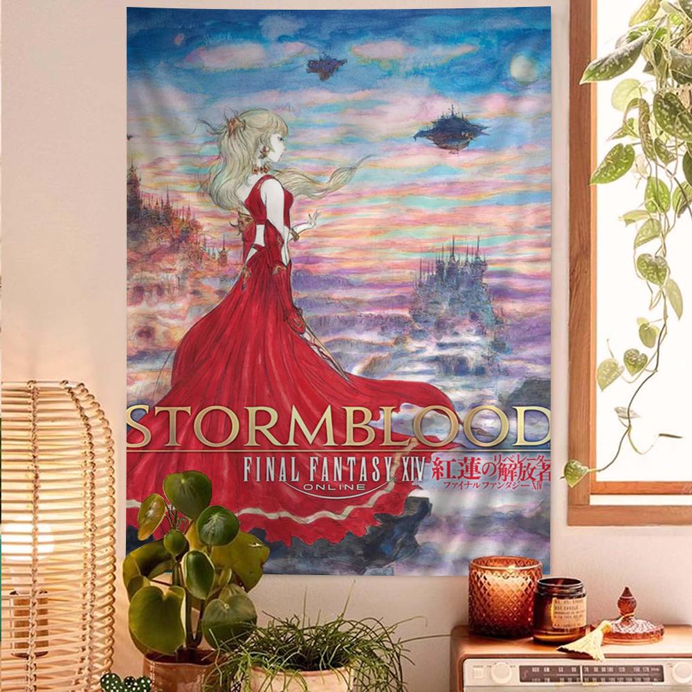 

Mandala Wall Hanging Sheets Final Fantasy XIV Anime Game Colorful Tapestry Wall Hanging Bohemian Wall Tapestries 74x94cm(29x37in)